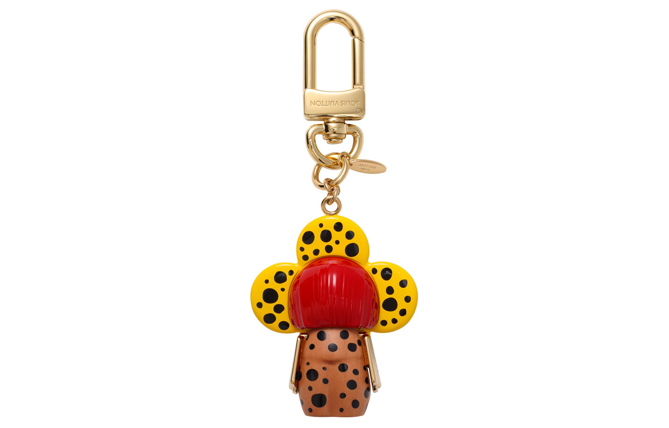 (Women) Louis Vuitton x Yayoi Kusama Vivienne Keychain Yellow  Exclusive. M01146