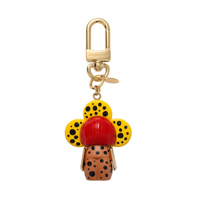 (Women) Louis Vuitton Yayoi Kusama Vivienne Keychain Yellow Exclusive. M01146