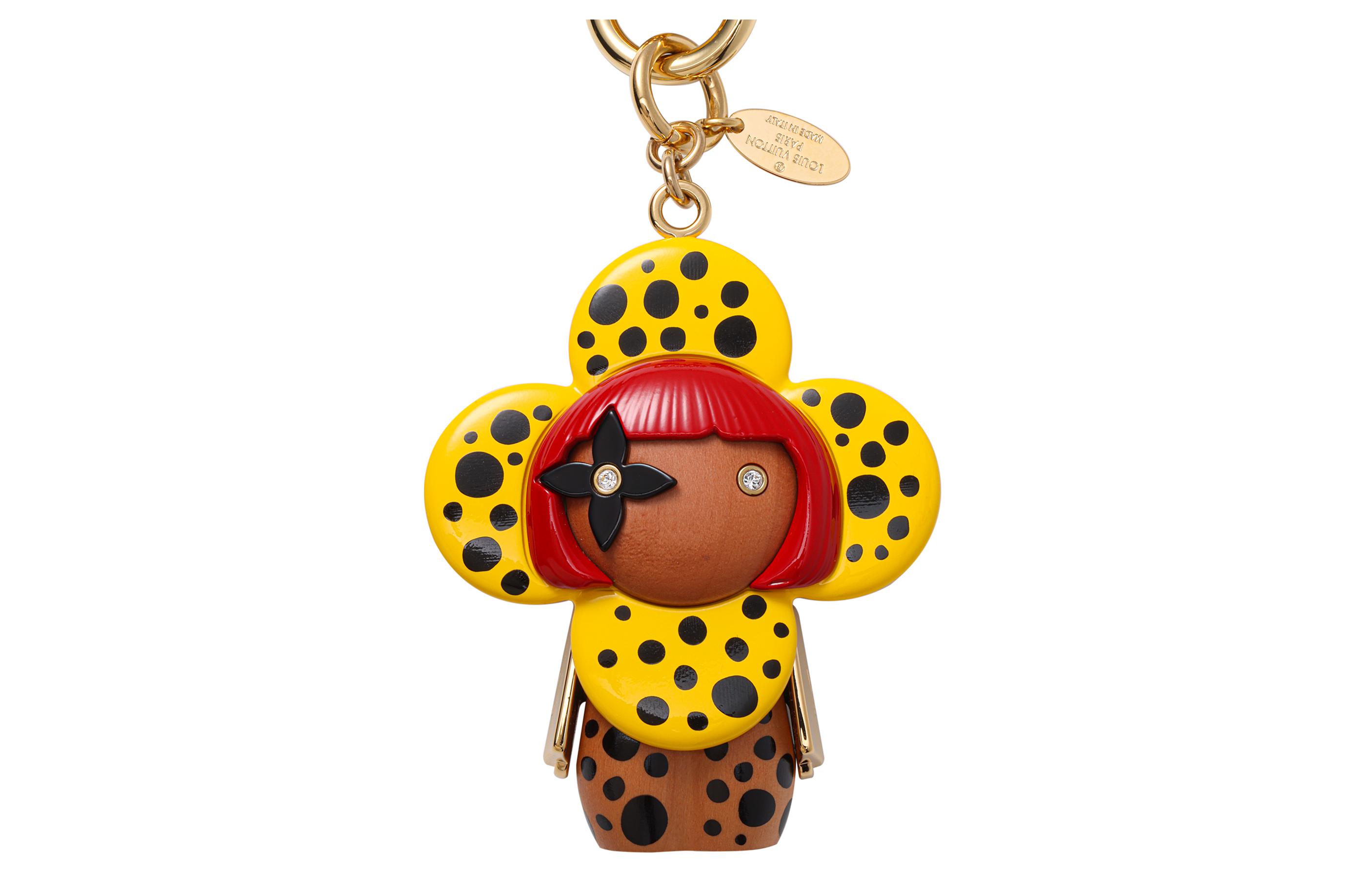 Shop (Women) Louis Vuitton x Yayoi Kusama Vivienne Keychain Yellow  Exclusive. M01146