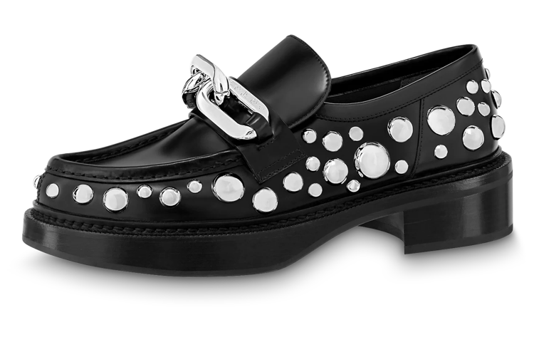 (Women) Louis Vuitton x YK Academy Loafers 'Black with White Dots' 1AB9KB