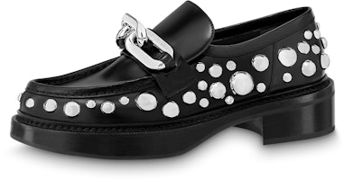 (Women) Louis Vuitton x YK Academy Loafers 'Black with White Dots' 1AB9KB (Women) Louis Vuitton x YK Academy Loafers 'Black with White Dots' 1AB9KB