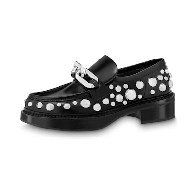 (W) LV YK Academy Loafers 'Black with White Dots'