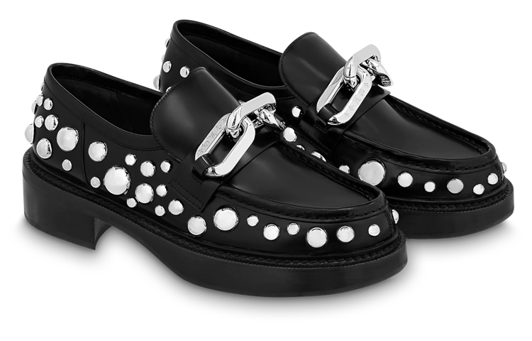 (W) LV YK Academy Loafers 'Black with White Dots' 圖 2