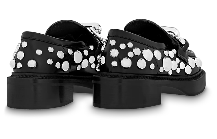(W) LV YK Academy Loafers 'Black with White Dots' 圖 3
