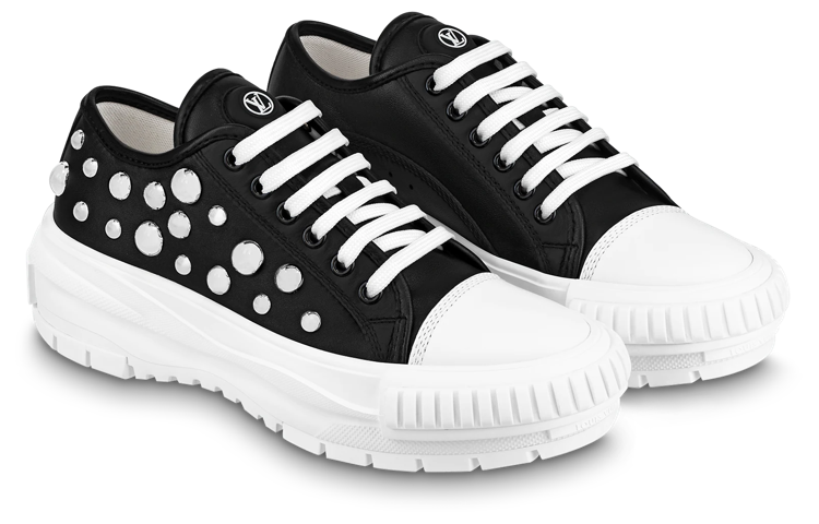 (W) LV YK Academy Sneakers 'Black with White Dots' 圖 2