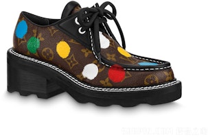 (W) Louis Vuitton Yayoi Kusama x Beaubourg Derby 'Coklat' 1AB9MP Order (W) Louis Vuitton Yayoi Kusama x Beaubourg Derby 'Coklat' 1AB9MP