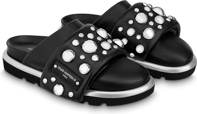 (Women) Louis Vuitton Yayoi Kusama x Pillow Leather Slip-On Black 'Fashion Slipper' 1AB9KM Order (Women) Louis Vuitton Yayoi Kusama x Pillow Leather Slip-On Black 'Fashion Slipper' 1AB9KM