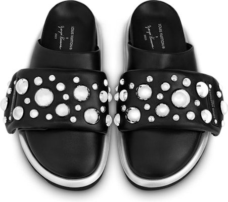 (Women) Louis Vuitton Yayoi Kusama x Pillow Leather Slip-On Black 'Fashion Slipper' 1AB9KM Lookbook (Women) Louis Vuitton Yayoi Kusama x Pillow Leather Slip-On Black 'Fashion Slipper' 1AB9KM