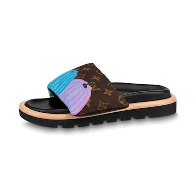 (W) LV Yayoi Kusama Pillow Slide 'Brown'