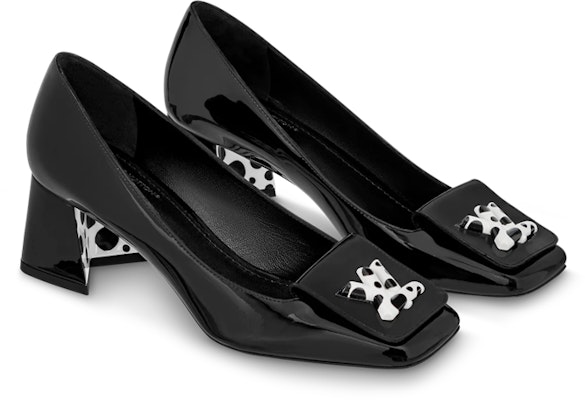 (Women) Louis Vuitton Yayoi Kusama x Shake High Heels 'Black Leather' 1AB9P2 Order (Women) Louis Vuitton Yayoi Kusama x Shake High Heels 'Black Leather' 1AB9P2