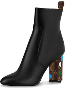 (W) 路易威登 草间弥生合作款 '黑色皮革拉链' 靴子 1AB9NW Buy (W) 路易威登 草间弥生合作款 '黑色皮革拉链' 靴子 1AB9NW