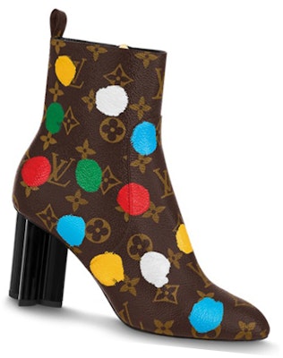 (W) 路易威登草间弥生X Silhouette短靴‘棕色帆布’ 1AB9W6 Order (W) 路易威登草间弥生X Silhouette短靴‘棕色帆布’ 1AB9W6