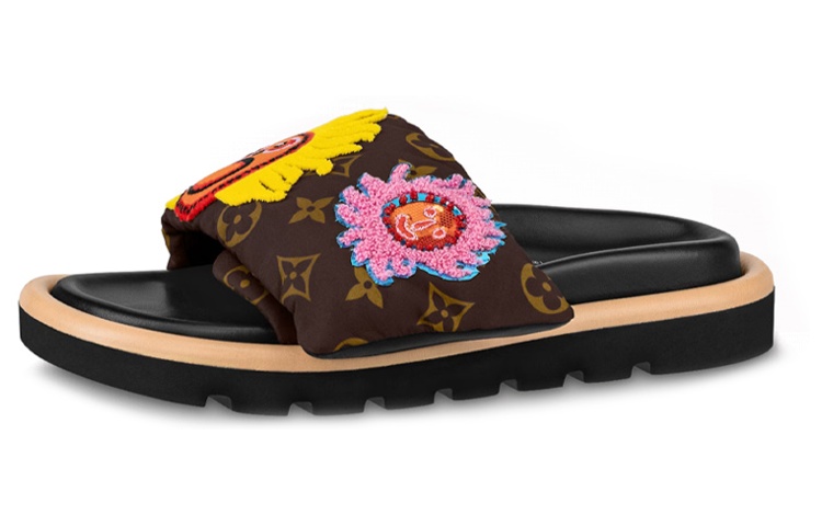 (Women) Louis Vuitton Yayoi Kusama x Slide 'Brown Yellow' 1ABD8Q