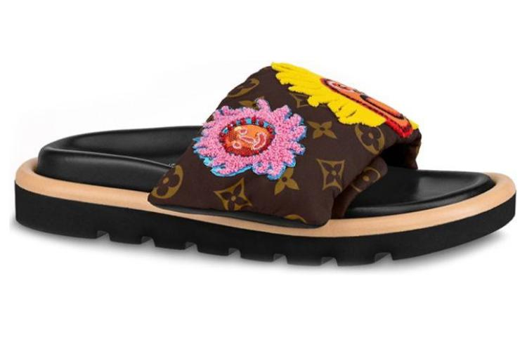 Order (W) Louis Vuitton Yayoi Kusama x Slide 'Cokelat Kuning' 1ABD8Q