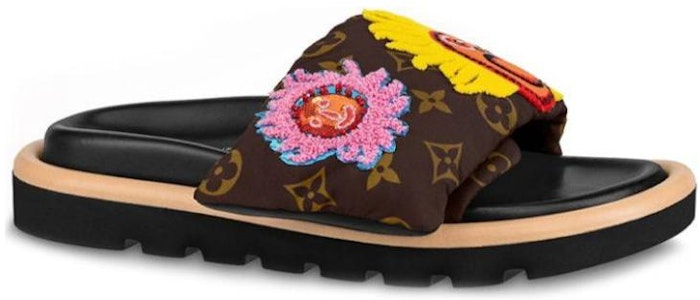 草間彌生/Yayoi Kusama x LOUIS VUITTON 平底 套穿 時尚涼拖 女款 棕黃 Order 草間彌生/Yayoi Kusama x LOUIS VUITTON 平底 套穿 時尚涼拖 女款 棕黃