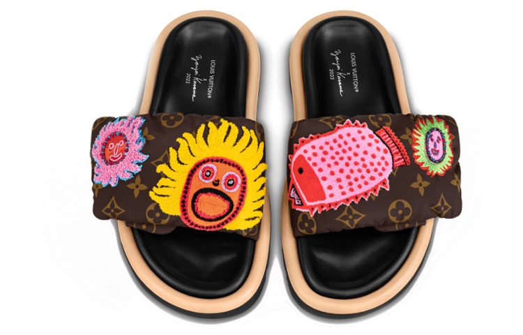 Shop (W) Louis Vuitton Yayoi Kusama x Slide 'Cokelat Kuning' 1ABD8Q
