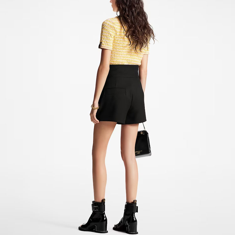 (Women) LOUIS VUITTON Yellow Striped Knit Short Sleeve T-Shirt SS23  Casual Tee 1ABDYC 圖 4