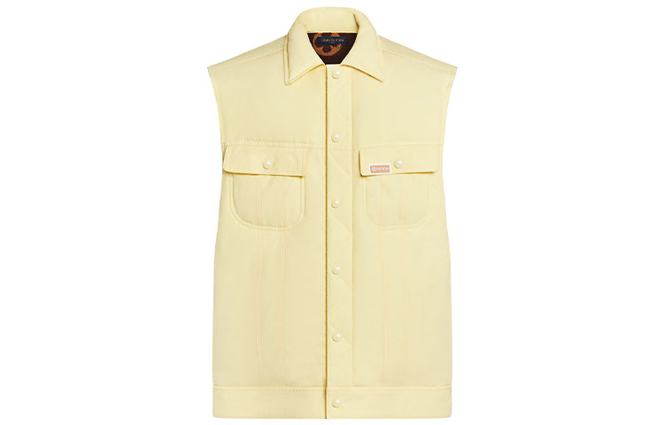 (Women) LOUIS VUITTON Yellow Suede Lined Sleeveless Jacket 1A9AMH 圖 2