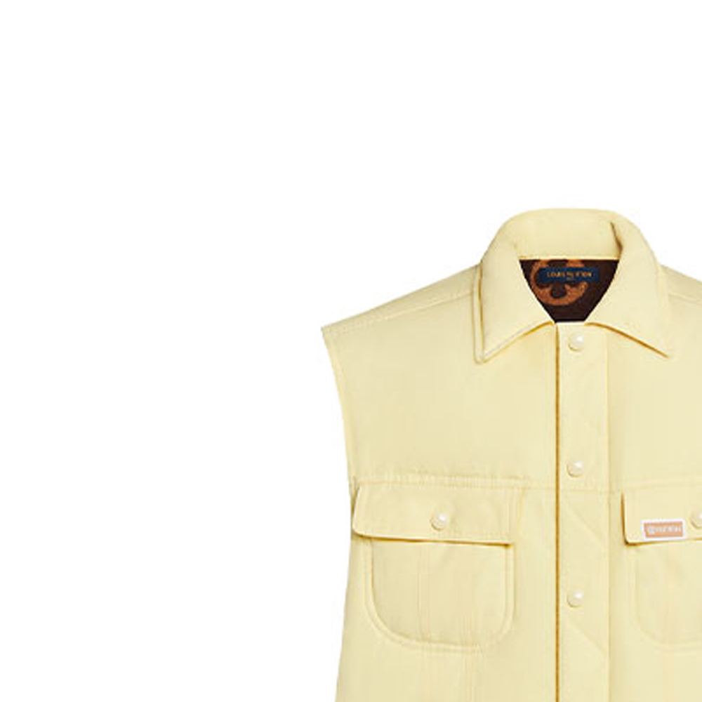 (Women) LOUIS VUITTON Yellow Suede Lined Sleeveless Jacket 1A9AMH 圖 3