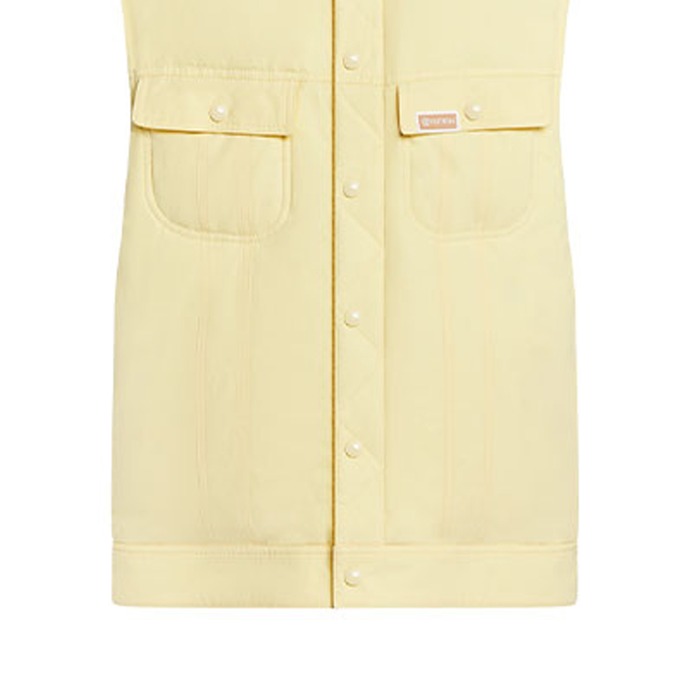 (Women) LOUIS VUITTON Yellow Suede Lined Sleeveless Jacket 1A9AMH 圖 5