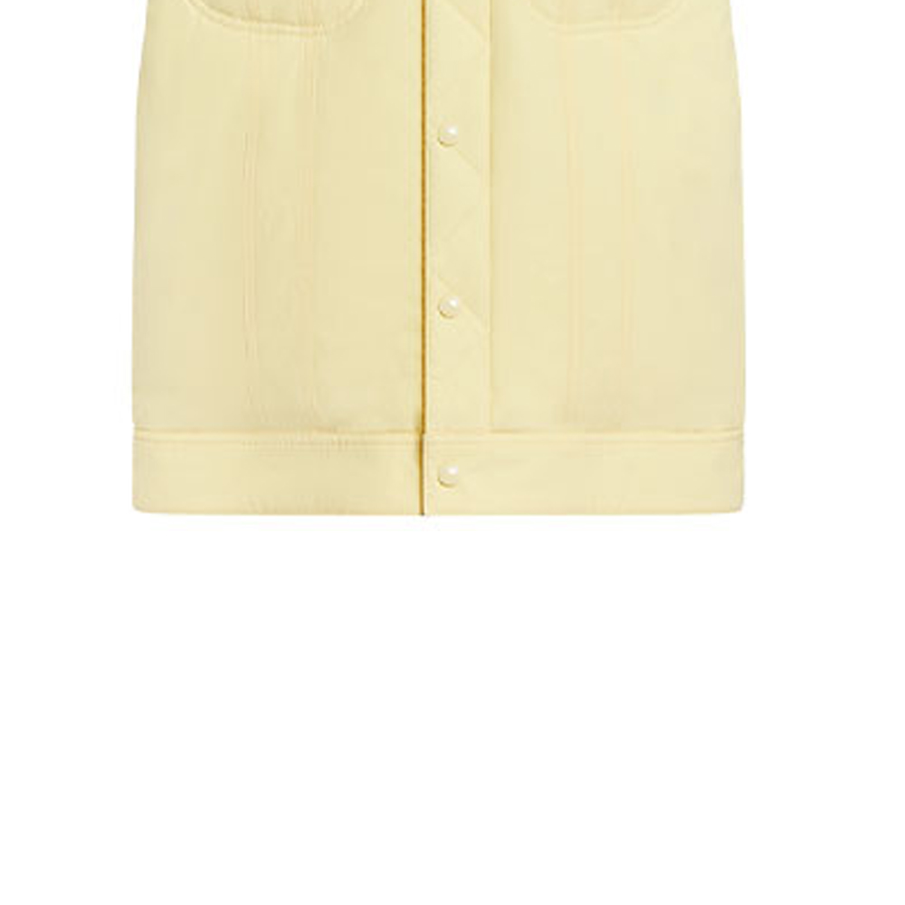 (Women) LOUIS VUITTON Yellow Suede Lined Sleeveless Jacket 1A9AMH 圖 6