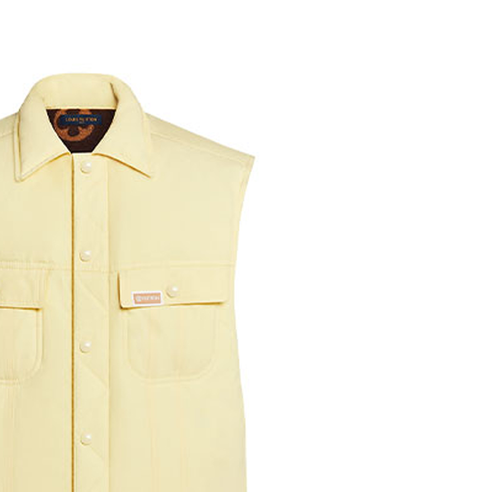 (Women) LOUIS VUITTON Yellow Suede Lined Sleeveless Jacket 1A9AMH 圖 7