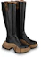 Lookbook (W) Louis Vuitton Zoom 'High-Top Kulit Hitam dengan Zipper' 1ABGGR