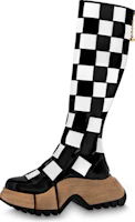(Women) Louis Vuitton Zoom 'White Black Leather High-Top' 1ABGHN (Women) Louis Vuitton Zoom 'White Black Leather High-Top' 1ABGHN