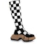 Order (W) Louis Vuitton Zoom 'Kulit Putih Hitam High-Top' 1ABGHN