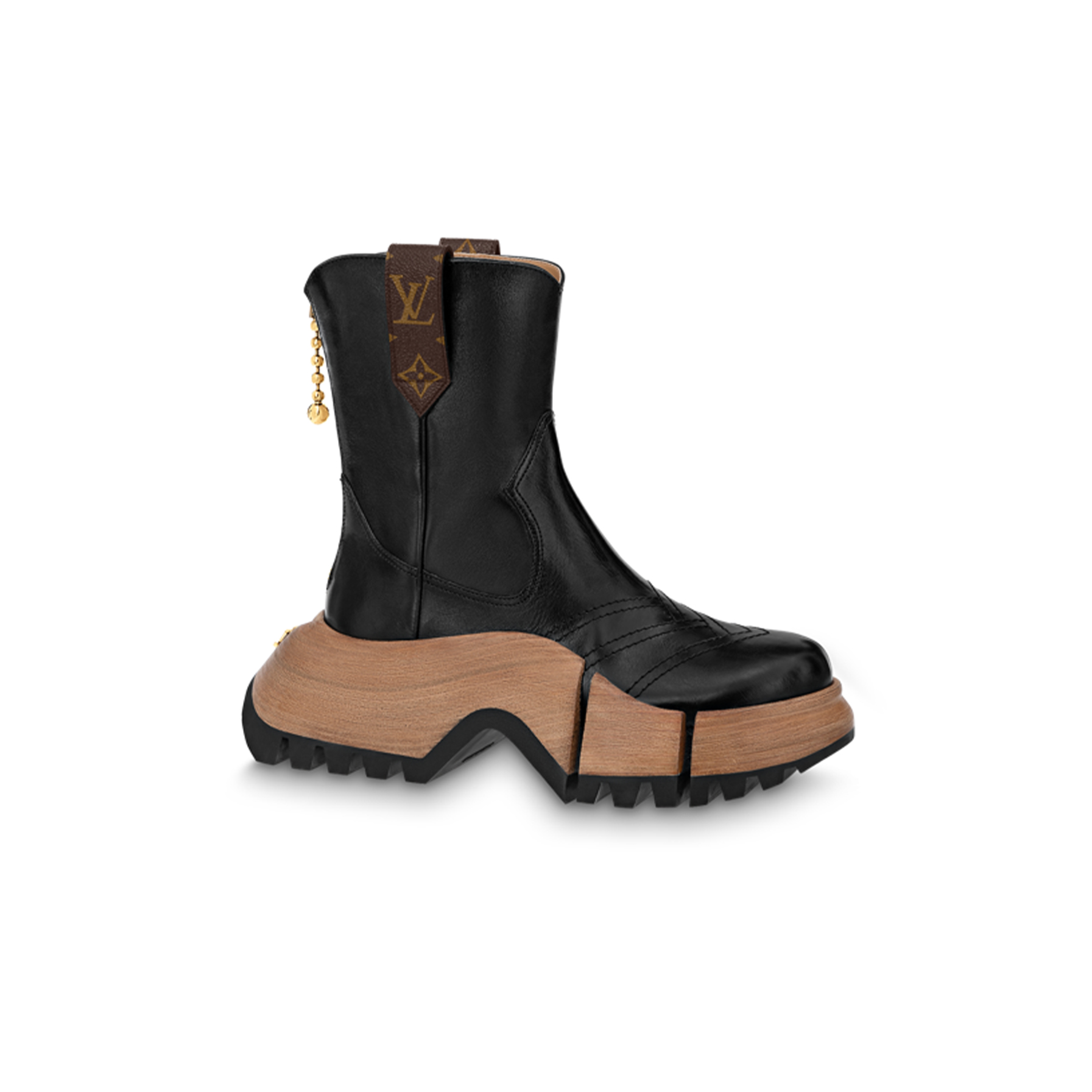 Order (W) Stivale Louis Vuitton Zoom ''Pelle Nera con Zip e Suola Platform'' 1ABGRT