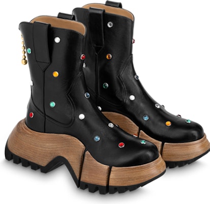 (Women) Louis Vuitton Zoom Boot 'Black Leather Zip Platform' 1ABGZL Order (Women) Louis Vuitton Zoom Boot 'Black Leather Zip Platform' 1ABGZL