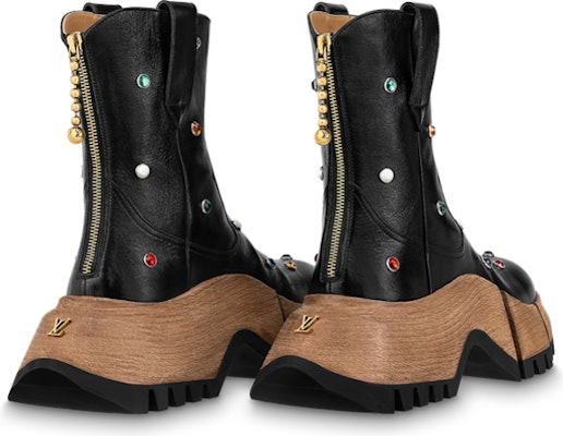(Women) Louis Vuitton Zoom Boot 'Black Leather Zip Platform' 1ABGZL Lookbook (Women) Louis Vuitton Zoom Boot 'Black Leather Zip Platform' 1ABGZL