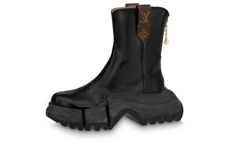 (Women) Louis Vuitton Zoom Boots 'Calf Leather Black Fashion' 1ABGSP