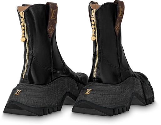(Women) Louis Vuitton Zoom Boots 'Calf Leather Black Fashion' 1ABGSP Lookbook (Women) Louis Vuitton Zoom Boots 'Calf Leather Black Fashion' 1ABGSP