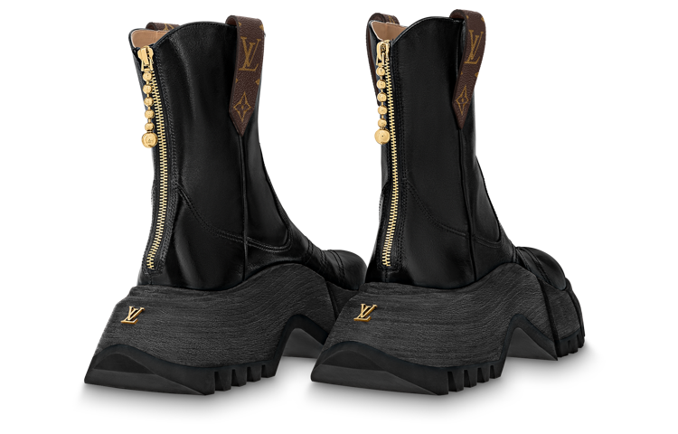Lookbook (W) Louis Vuitton Zoom Laarzen ''Zwart Kalfsleer Mode'' 1ABGSP