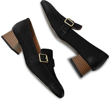 Luiza Barcelos 羊皮 方頭氣質復古風 粗跟 高跟鞋 3cm 女款 3