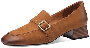 Luiza Barcelos 羊皮 方頭氣質復古風 粗跟 高跟鞋 3cm 女款 Lookbook Luiza Barcelos 羊皮 方頭氣質復古風 粗跟 高跟鞋 3cm 女款