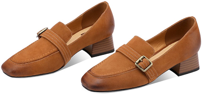 (Women) Luiza Barcelos 3cm 'Retro Square Toe Block Heel' X900943 Purchase (Women) Luiza Barcelos 3cm 'Retro Square Toe Block Heel' X900943