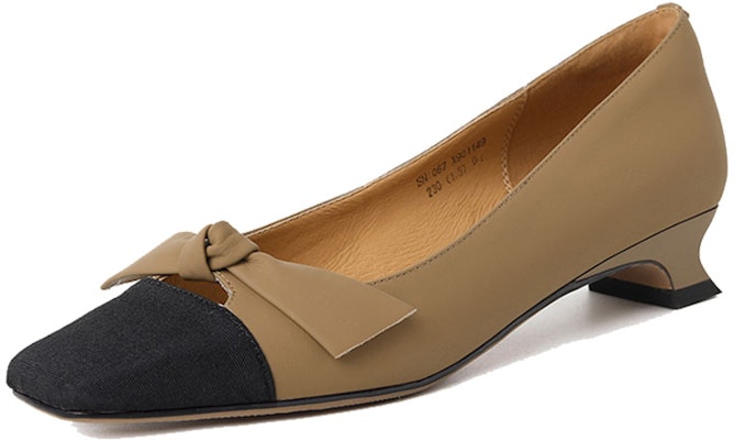 (Women) Luiza Barcelos 'Apricot & Black Bowtie Block Heel' X901149 Lookbook (Women) Luiza Barcelos 'Apricot & Black Bowtie Block Heel' X901149