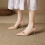Order (W) Luiza Barcelos 'Stiletto Aprikot Bertumit Runcing dengan Gesper' XWP1SK0692