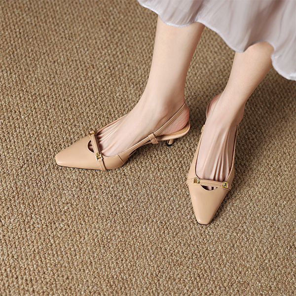 (W) Luiza Barcelos 'Apricot Pointed Toe Buckle Stiletto' 圖 6