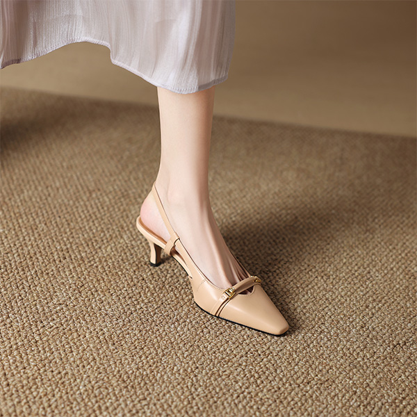 (W) Luiza Barcelos 'Apricot Pointed Toe Buckle Stiletto' 圖 7