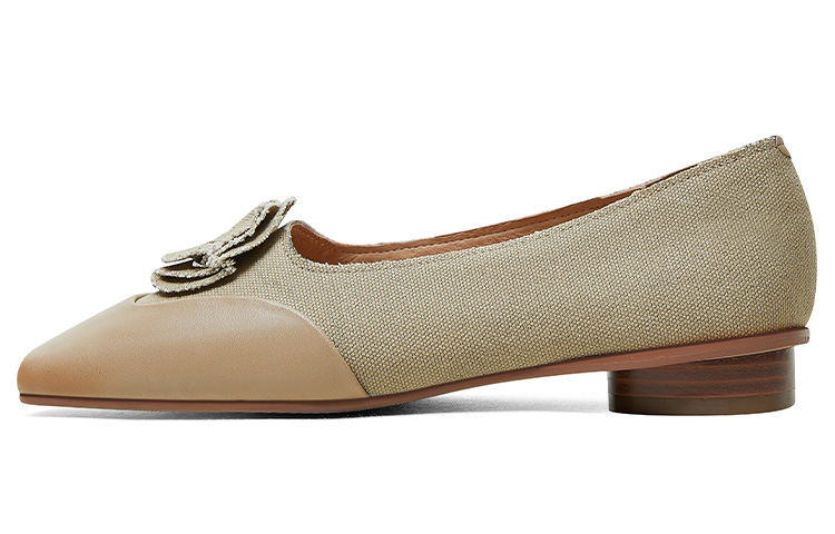 (Women) Luiza Barcelos 'Apricot Square Toe Casual Flat' X901305