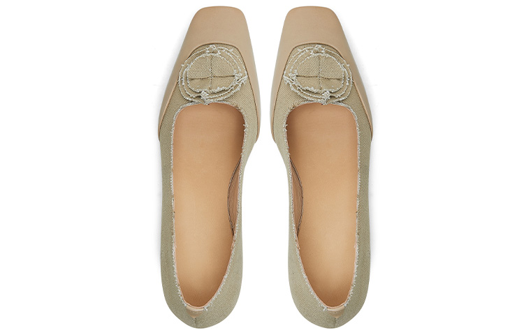 Shop (W) Luiza Barcelos 'Zapato Plano Casual Punta Cuadrada Albaricoque' X901305