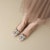 (W) Luiza Barcelos 'Apricot Suede Kristal Gelang Tumit Tinggi Hujung Empat Segi' XWP1SK0211