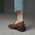 (W) Luiza Barcelos 'Tumit Blok Tali Gesper Coklat' X901073