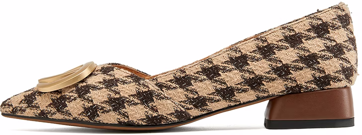 women-luiza-barcelos-brown-houndstooth-with-metal-buckle-x901841