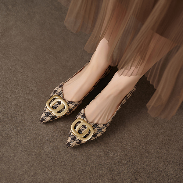 (W) Luiza Barcelos 'Brown Houndstooth with Metal Buckle' 圖 5