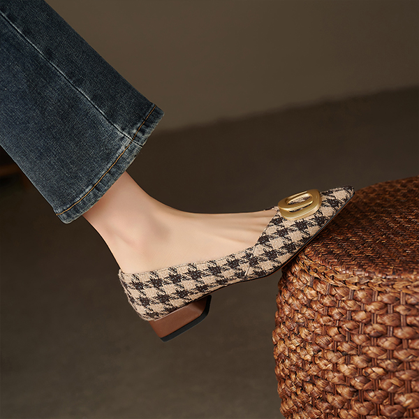 (W) Luiza Barcelos 'Brown Houndstooth with Metal Buckle' 圖 6