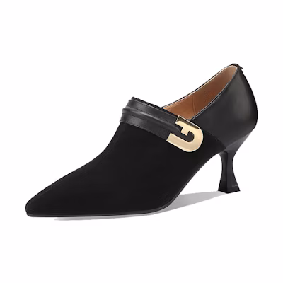 (W) Luiza Barcelos 'Buckle Detail Pointed Toe Stiletto Heels'